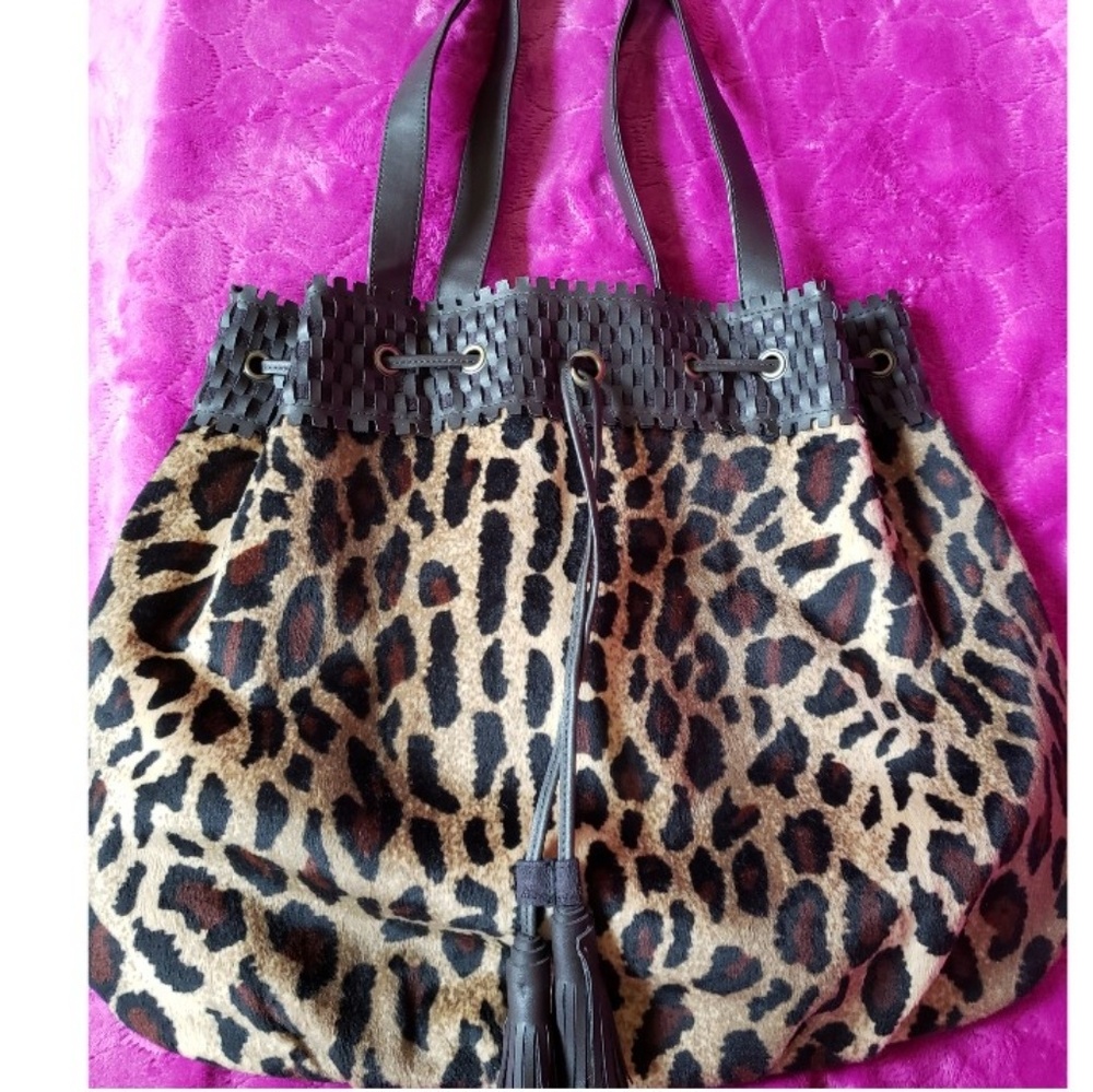 Leopard print purse by Lancome